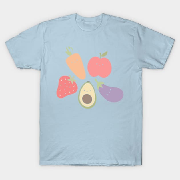 Cute Fruits T-Shirt by SpicyNoodle